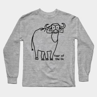 Year of the Ox Outline Long Sleeve T-Shirt